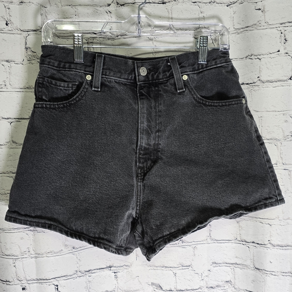 Levi's Black High-Rise Denim Jean Shorts